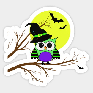 Trick Owl Treat Sticker